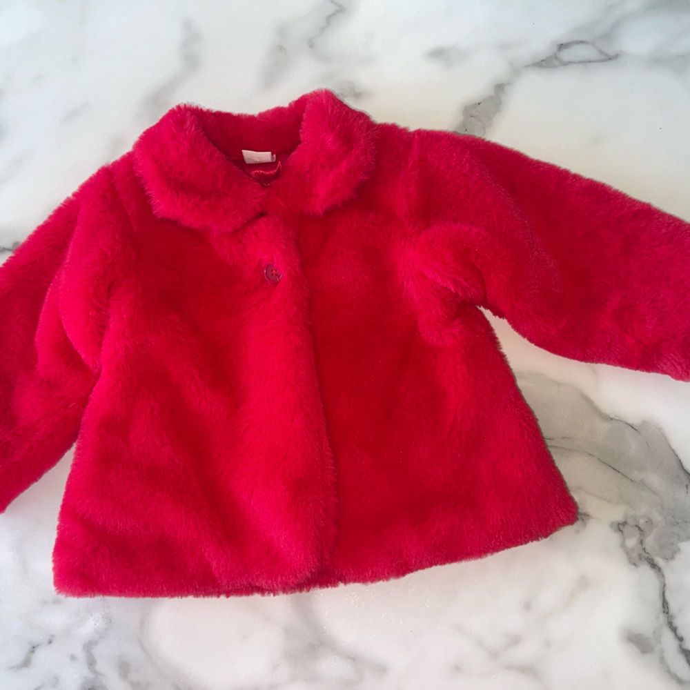 Kids Fuzzy Red Jacket